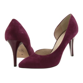 Décolleté scarpe scamosciate donna Anis cherry rosso multicolore 4