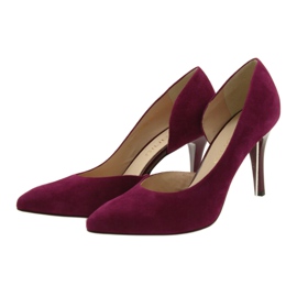 Décolleté scarpe scamosciate donna Anis cherry rosso multicolore 3