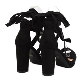 Sandali neri sulla piattaforma NC805 Black nero 2