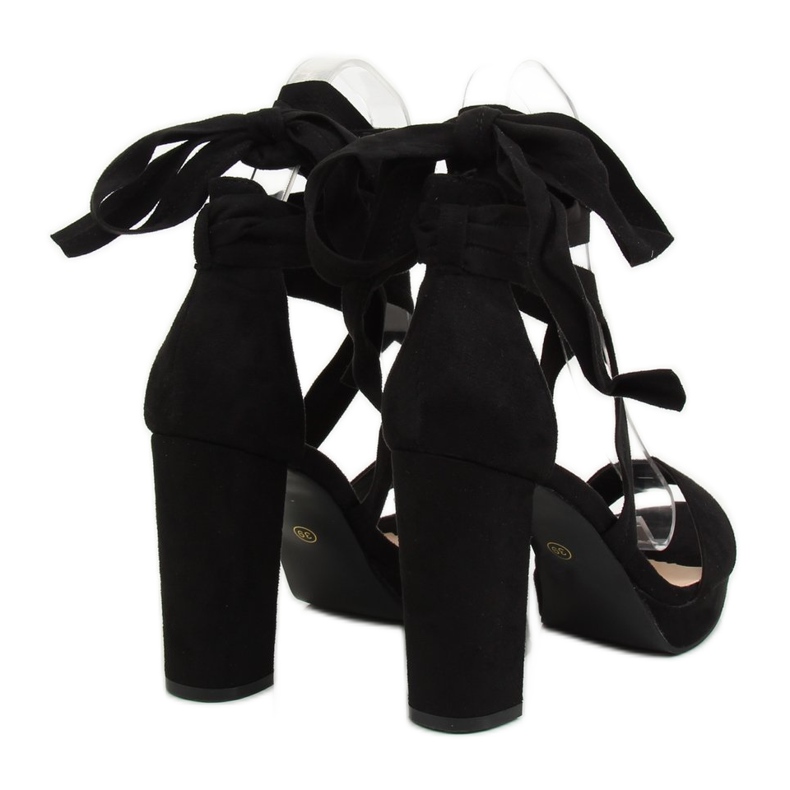 Sandali neri sulla piattaforma NC805 Black nero 2