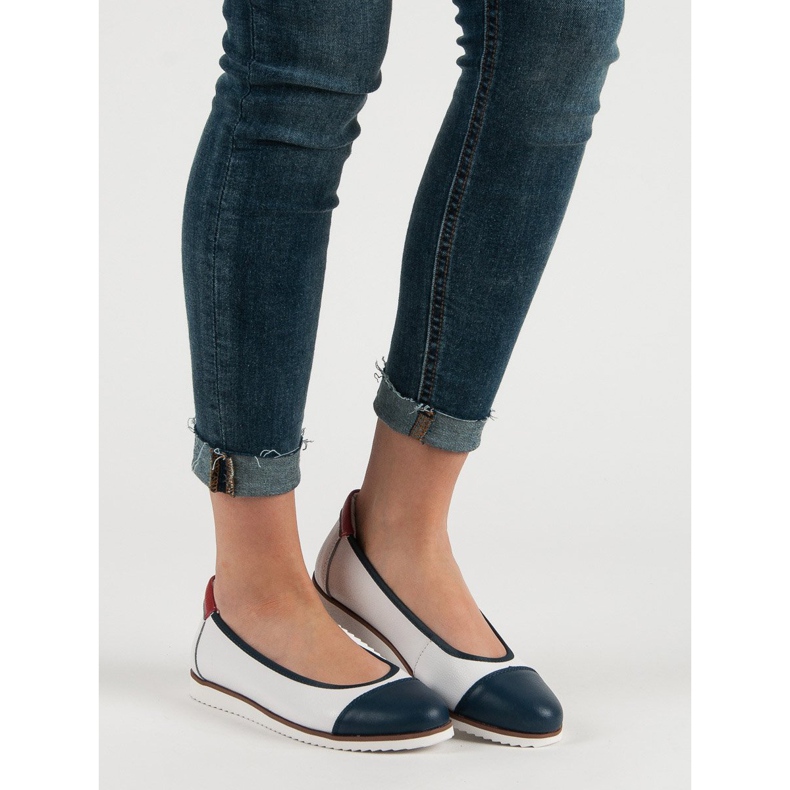 Filippo Comode ballerine in pelle bianco 1