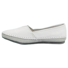 Sneakers slip on in pelle bianche bianco 1