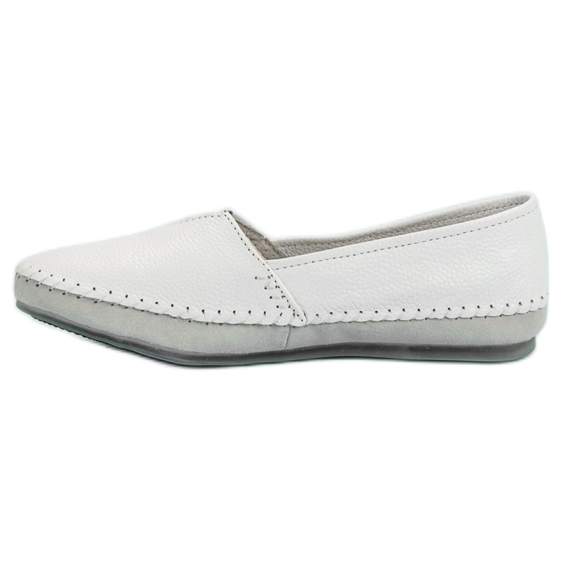 Sneakers slip on in pelle bianche bianco 1