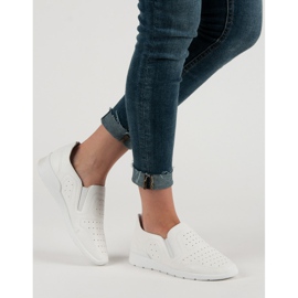 Queen Bee Scarpe da ginnastica leggere slip-on bianca 2