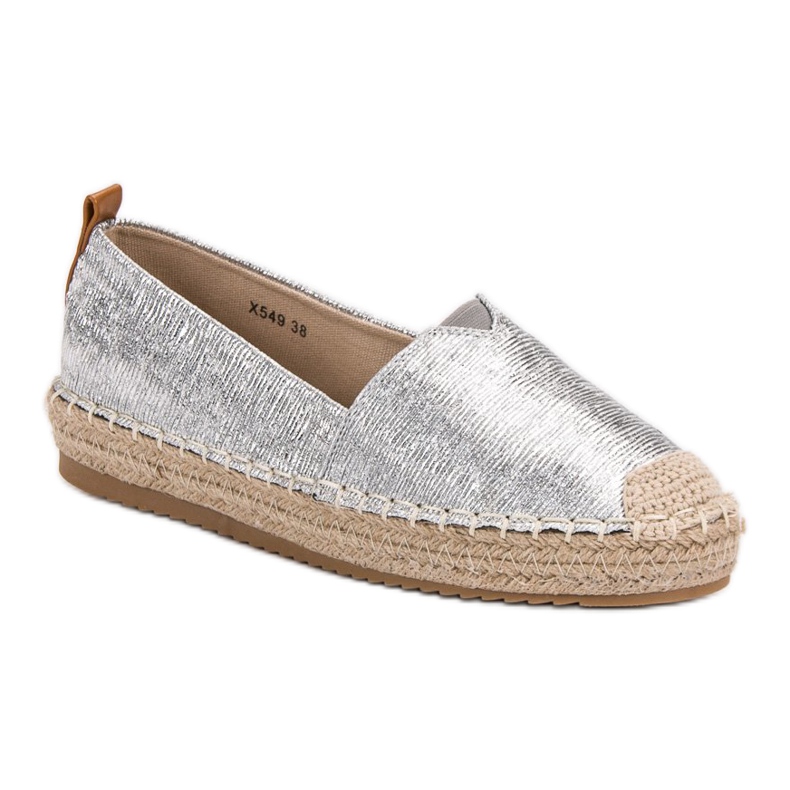 Small Swan Espadrillas lucide grigio 1