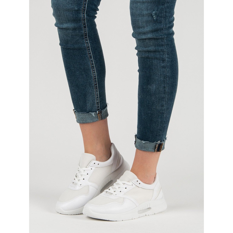 Scarpe sportive stringate bianco 2