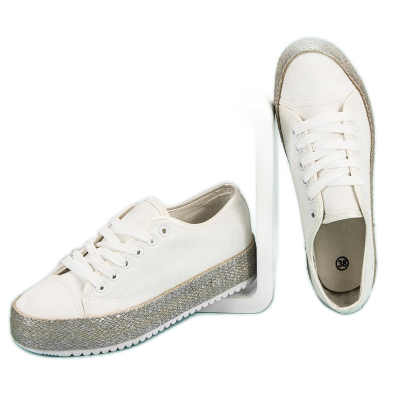 Espadrillas bianche bianco 2
