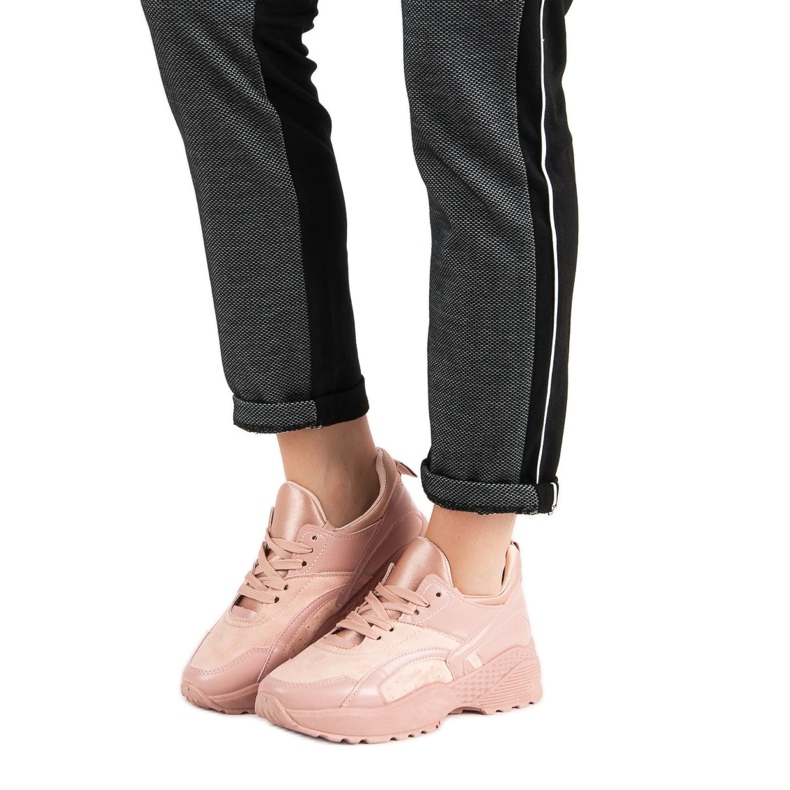 Small Swan Sneakers rosa sulla piattaforma 1
