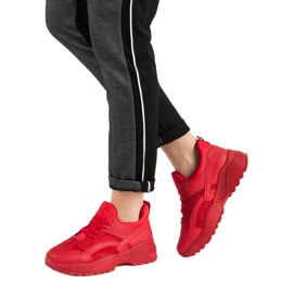 Small Swan Sneakers rosse sulla piattaforma rosso 2