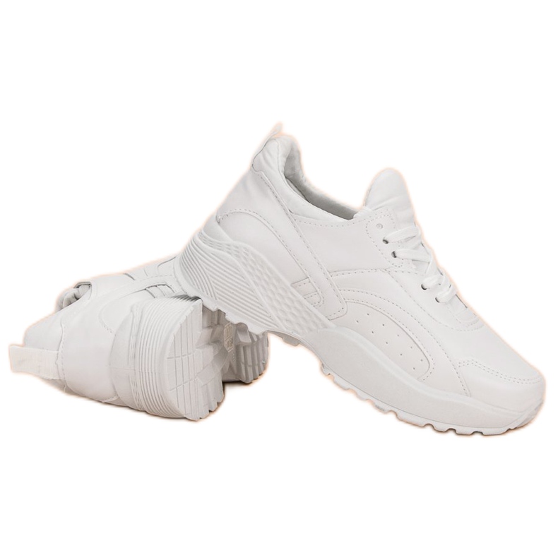 Small Swan Sneakers bianche sulla piattaforma bianca 1