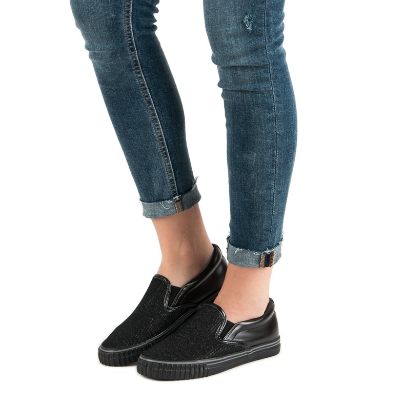 Muto Scarpe da ginnastica nere senza lacci nero 1