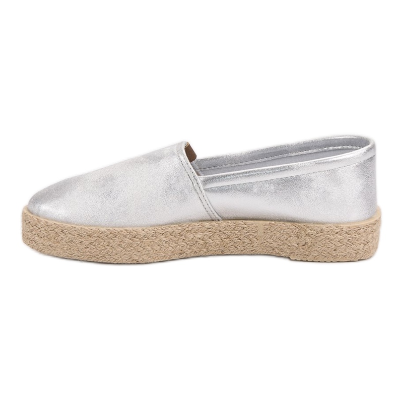 Espadrillas d'argento alla moda grigio 2