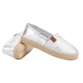 Espadrillas d'argento alla moda grigio 1