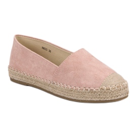 Small Swan Espadrillas in camoscio rosa 1