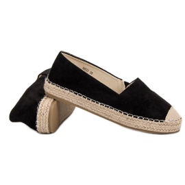 Small Swan Espadrillas in camoscio nero 2