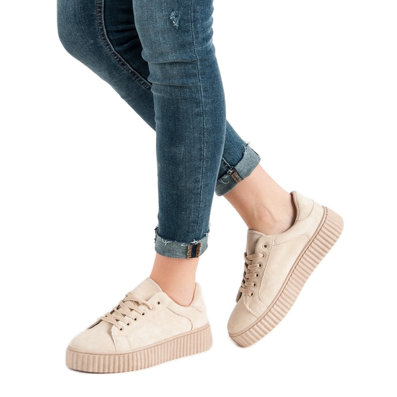 Seastar Creeper in pelle scamosciata beige 2