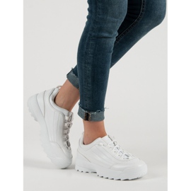 Scarpe Da Ginnastica Sulla Piattaforma bianco 1