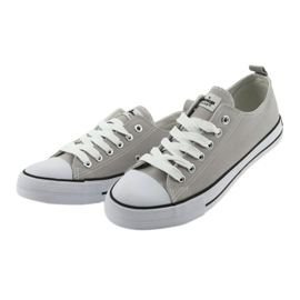 Sneakers allacciate scarpe da donna American Club grigie grigio 3