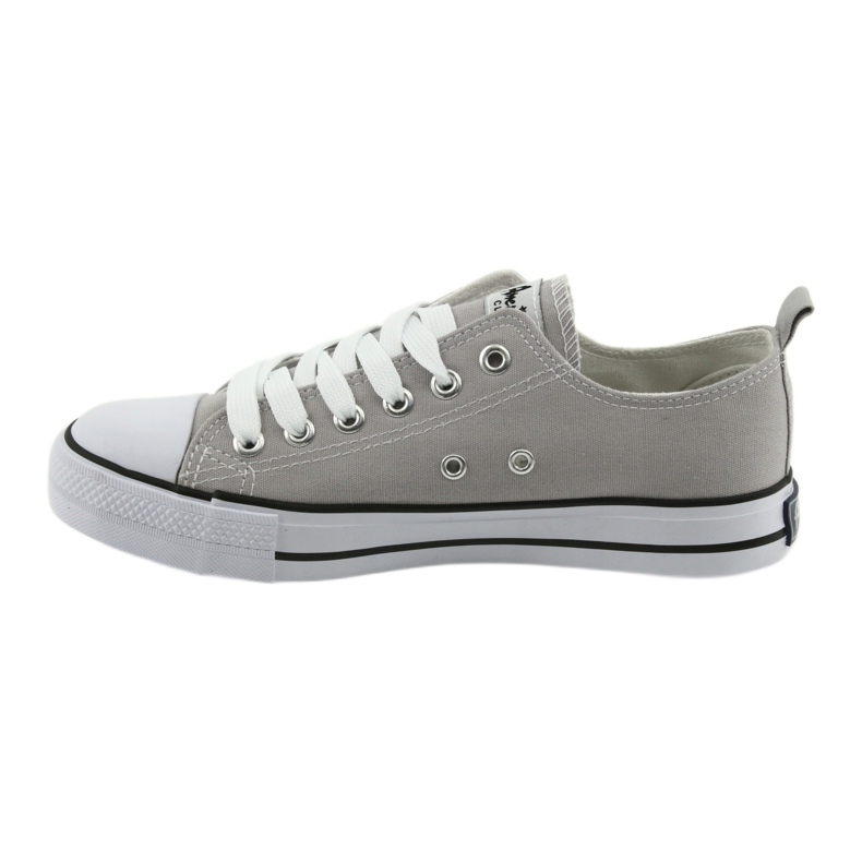 Sneakers allacciate scarpe da donna American Club grigie grigio 2