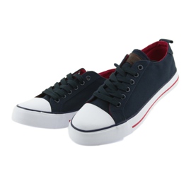 Sneakers allacciate blu navy American Club rosso 3
