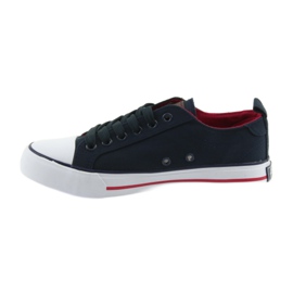 Sneakers allacciate blu navy American Club rosso 2