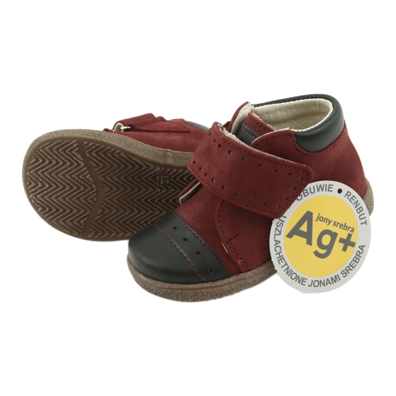 Ren But Ragazzi in pelle con velcro 1535 Borgogna Ren ma rosso 5