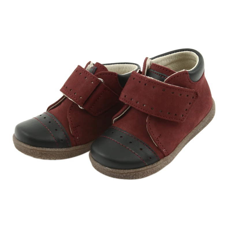 Ren But Ragazzi in pelle con velcro 1535 Borgogna Ren ma rosso 3