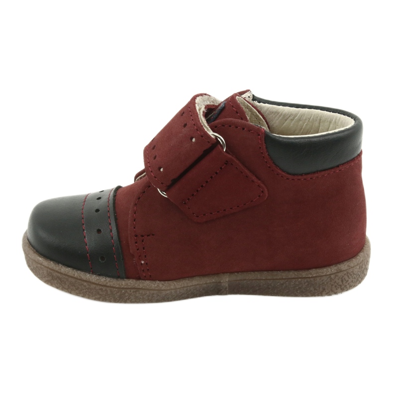 Ren But Ragazzi in pelle con velcro 1535 Borgogna Ren ma rosso 2