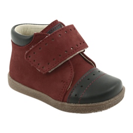 Ren But Ragazzi in pelle con velcro 1535 Borgogna Ren ma rosso 1