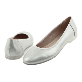 Sergio Leone Silver Women's Ballerinas BL607 argento 4