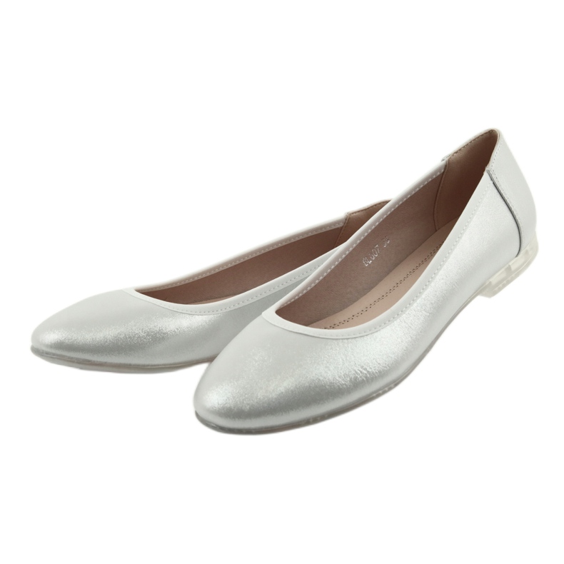 Sergio Leone Silver Women's Ballerinas BL607 d'argento 3
