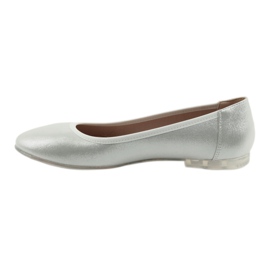 Sergio Leone Silver Women's Ballerinas BL607 d'argento 2