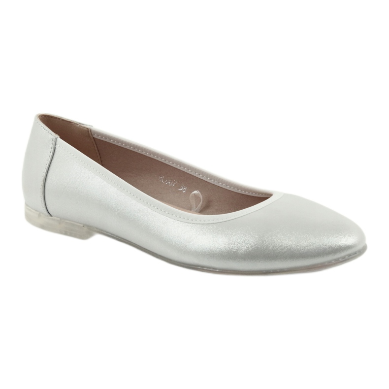 Sergio Leone Silver Women's Ballerinas BL607 argento 1