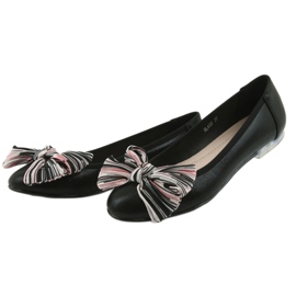 Ballerine scarpe da donna con fiocco Sergio Leone BL605 nero 3