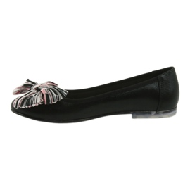 Ballerine scarpe da donna con fiocco Sergio Leone BL605 nero 2