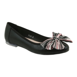 Ballerine scarpe da donna con fiocco Sergio Leone BL605 nero 1