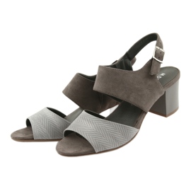 M.Daszyński Tacchi da donna 122-4 sandali beige scuri 3