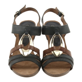 Sandali donna Caprice ovali dorati marrone giallo blu navy 6