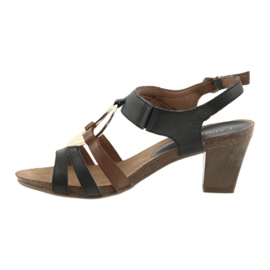 Sandali donna Caprice ovali dorati marrone giallo blu navy 2