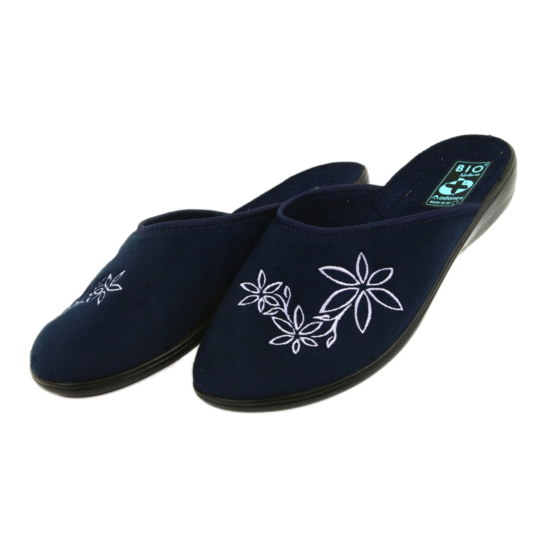 Pantofole da donna Adanex 23931 blu navy 3