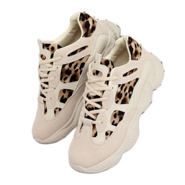M-020 Scarpe sportive leopardate beige 2