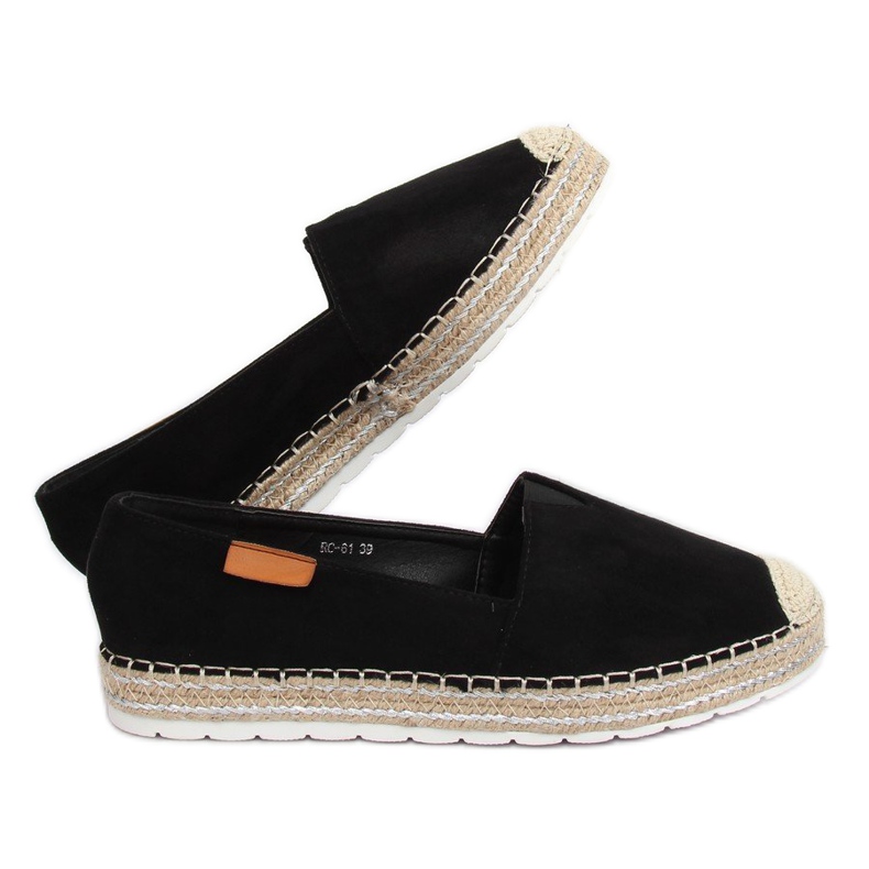 Nero RC-61 Espadrillas in camoscio nero 2