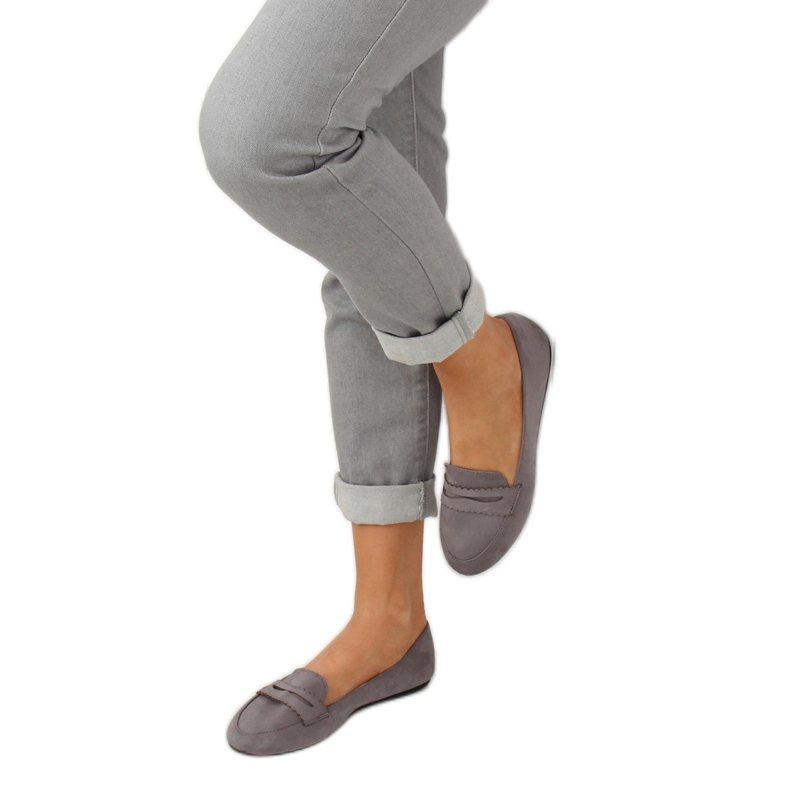 Mocassini ballerine grigie JM6655Q Gris grigio 2