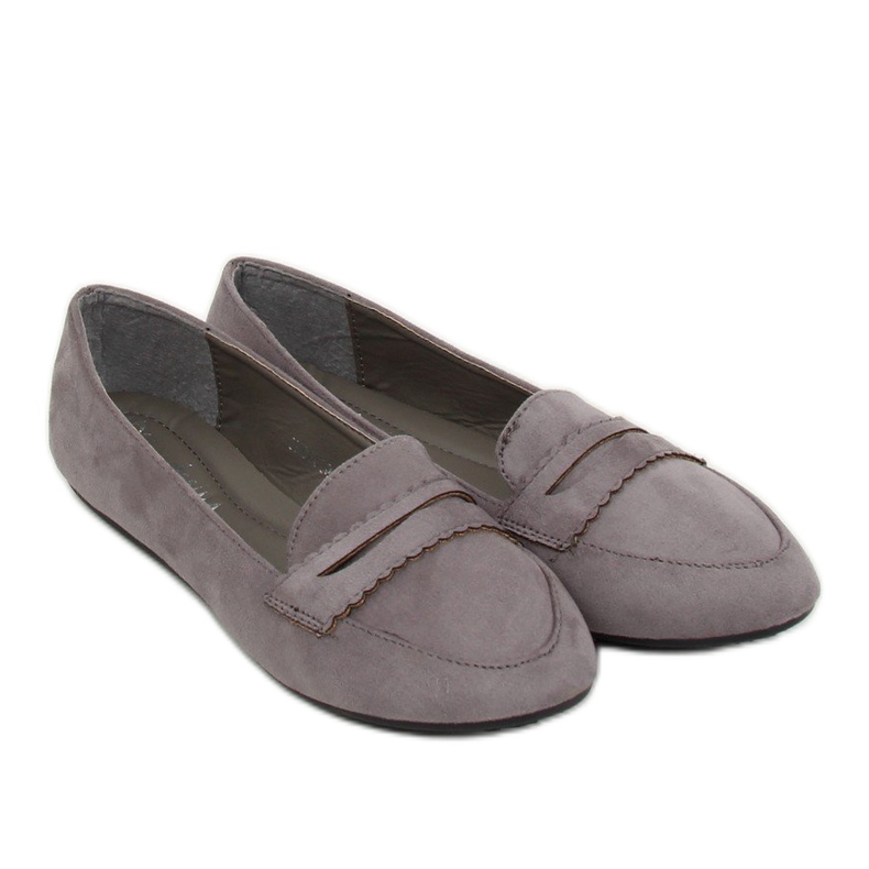 Mocassini ballerine grigie JM6655Q Gris grigio 1