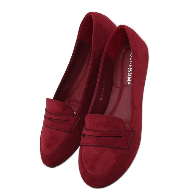 Mocassini ballerina JM6655Q Burdeo rosso 1