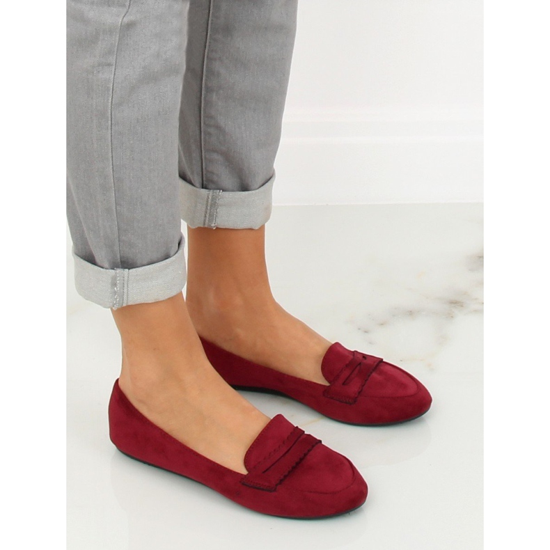 Mocassini ballerina JM6655Q Burdeo rosso 2