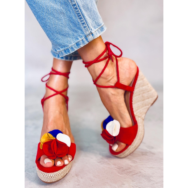 Sandali rossi con zeppa YY27P Rosso 1