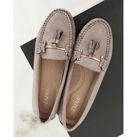 Grigio Mocassini grigi da donna L7183 Grigio 1