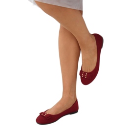 Ballerine bordeaux da donna JM3553J Burdeo rosso 1