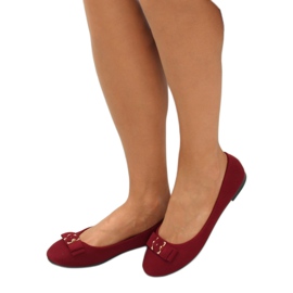 Ballerine bordeaux da donna JM3553J Burdeo rosso 2